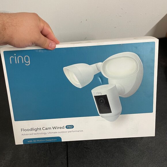 Ring - Floodlight Cam Pro Wired Security Camera with 2K Video, Ring Vision, 2 LE - Picture 1 of 1